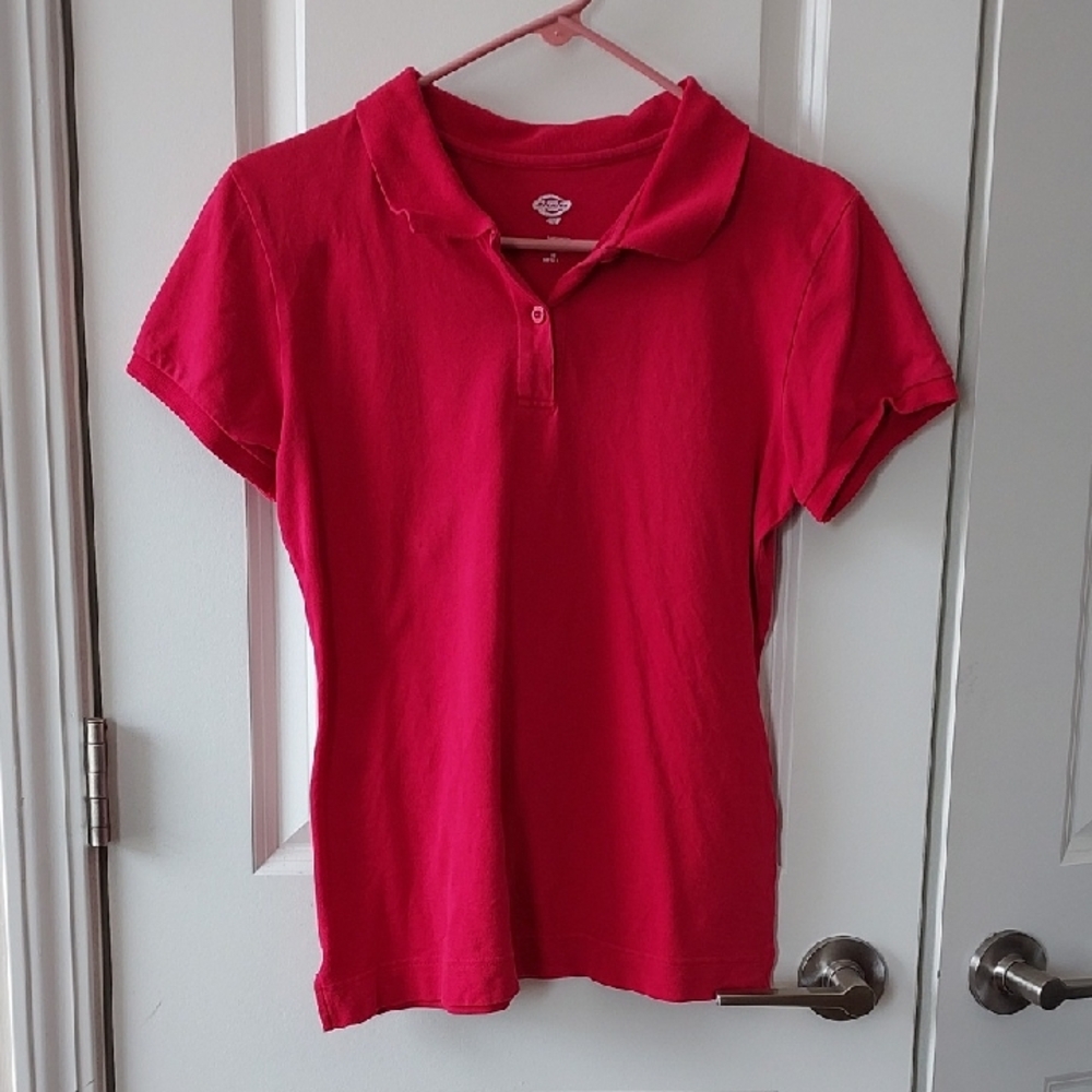 Dickies Women's Red Button Down Shirt